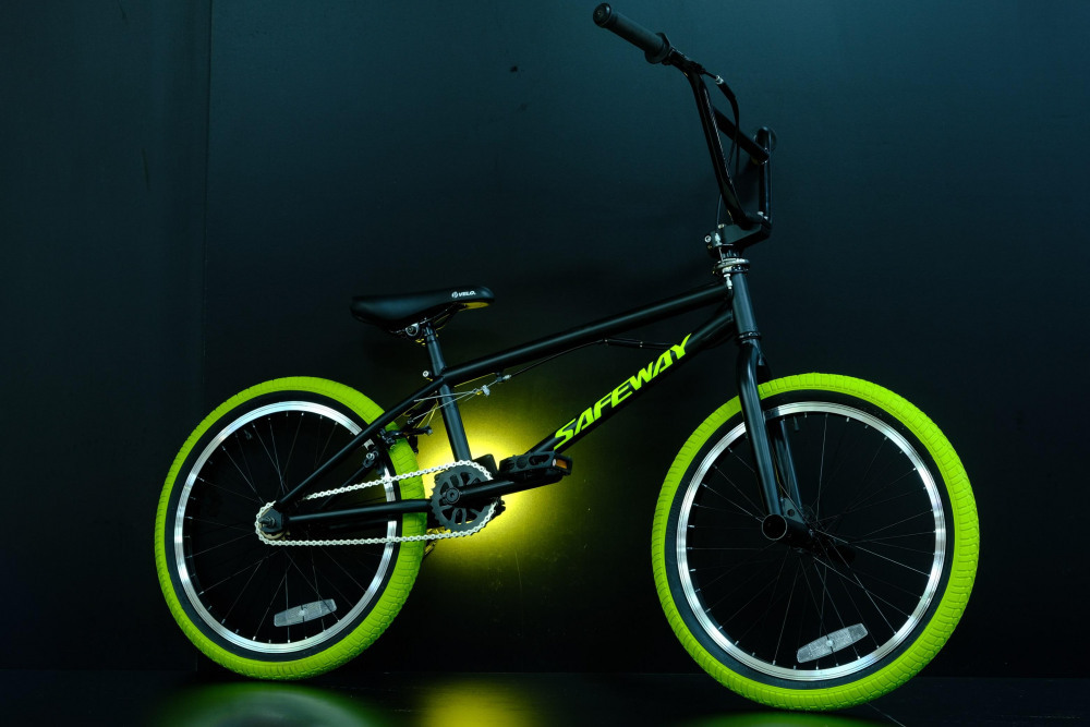 Safeway bmx 20 чёрный/жёлтый с пегами купить дешево в Туле - лорактрейд